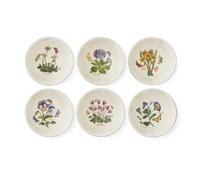 Portmeirion x Botanic Garden Etchings Set of 6 Stacking Bowls (18cm, 1131ml) - Floral Earthenware Bowls for Cereal, Soup and Space-Saving Storage