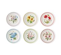 Portmeirion x Botanic Garden Meadow Assorted Dinner Plate Set - 6-Piece Floral Tableware (26.7cm) Fine Earthenware Plates for Everyday Dining and Stylish Entertaining