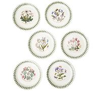 Portmeirion x Botanic Garden Set of 6 Bread & Butter Plates - White Floral Design, Made in England Earthenware, Stylish and Durable, Suitable for Desserts or Snacks, Microwave & Dishwasher Safe.15cm
