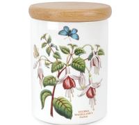 Portmeirion x Botanic Garden Storage Jar - Airtight Earthenware Jar with Fuchsia Motif, Durable and Stylish, Suitable for Keeping Coffee, Tea, Sugar, or Snacks Fresh