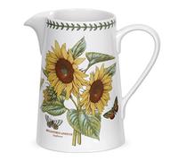Portmeirion x Botanic Garden Water Jug - 3 Pint, Made in England Earthenware, Suitable for Serving Juice, Tea, or Water, Dishwasher & Microwave Safe, Sunflower Bella Motif