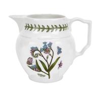 Portmeirion x Botanic Garden Water Jug - White Earthenware with Floral and Butterfly Design, Microwave and Dishwasher Safe