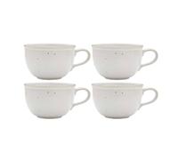 Portmeirion x Minerals 4-Piece Moonstone Jumbo Mug Set (H8cm, 600ml) - Blue Reactive Glaze Stoneware Coffee & Tea Mugs for Everyday Use, Contemporary Tableware