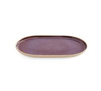 Portmeirion x Minerals Amethyst Large Oval Platter (35cm) - Purple Reactive Glaze Stoneware Serving Platter for Sharing, Entertaining and Modern Tableware