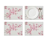 Portmeirion x Pimpernel Pink Blossom Large Placemats Set of 4, Cork Backed Table Mats, Heat & Stain Resistant Table Protection, Cherry Blossom Floral Design, 40 x 30 cm