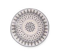 Portmeirion x Sara Miller London Artisanne Noir Medium Serving Bowl (28.3cm, 1050ml) - Porcelain Bowl with Gold Detailing, Black & White Patterned Tableware