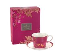 Sara Miller for Portmeirion Chelsea Cup and Saucer, Ceramic, Pink, 230 x 185 x 95 cm