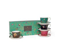 Sara Miller Chelsea Collection Espresso Cup & Saucer Set of 4