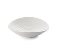 Portmeirion x Sophie Conran Medium White Porcelain Salad Bowl - Includes Signature Ripple Design, Microwave & Dishwasher Safe, Suitable for Everyday Use, 28.5cm