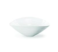 Portmeirion x Sophie Conran Medium White Porcelain Salad Bowl - Includes Signature Ripple Design, Microwave & Dishwasher Safe, Suitable for Everyday Use, 28.5cm