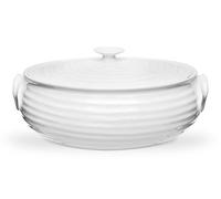 Portmeirion x Sophie Conran Set of 4 Cereal Bowls - White Porcelain Breakfast Bowls with Signature Ripple Design, Microwave & Dishwasher Safe, Durable for Everyday Use, 7.5 inch