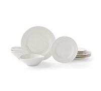 Portmeirion Home & Gifts CPW80002-X Dinner Set, Porcelain, White, 27.9 x 27.9 x 2.5 cm