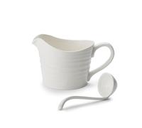 Portmeirion Sauce Jug & Mini Ladle Sophie Conran – White Porcelain, Dishwasher & Oven/Microwave Safe