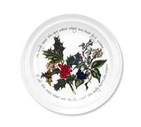Portmeirion x The Holly & Ivy Set of 6 Dinner Plates - Durable Made in England Earthenware, Dishwasher & Microwave Safe, Perfect for Festive Dining, 27cm