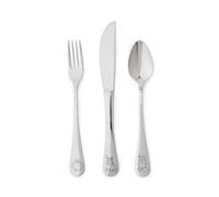 Portmeirion x Wrendale Designs Little Wren 3-Piece Cutlery Set - Stainless Steel Knife, Fork & Spoon with Woodland Animal Engraving