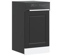 Porto Black Dishwasher Panel, 45x1.5x67 cm Engineered Wood, Moisture-Resistant Kitchen Cabinet Front, Durable and Easy Clean, Modern Design for Appliance Protection