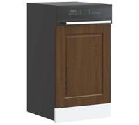 Porto Brown Oak Dishwasher Panel, 45x1.5x67 cm Engineered Wood, Moisture-Resistant Kitchen Cabinet Front, Durable & Stable Surface for Dishwasher Protection, Easy Clean Storage