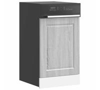 Porto Grey Sonoma Dishwasher Panel, 45x1.5x67 cm Engineered Wood Kitchen Appliance Door, Durable Moisture-Resistant Front for Modern Home Integration