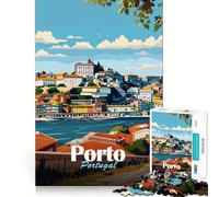 Porto, Portugal Cityscape 1000 Piece Jigsaw Puzzles for Teenagers Jigsaw Think Game Calm Mind Quality Edge (38x26cm)