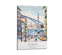 Porto Portugal Vintage Travel Poster Wall Art Bedroom Prints Home Decor Hanging Picture Canvas Paintings 24x36inch(60x90cm)