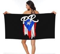 Porto Rico Flag Pr Boricua Pride Beach Towel, Absorbent Swimming Towels Soft Beach Blanket For Men Pool Spa 80X130Cm