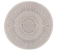 Porto Round Reversible Beige Rug Indoor-Outdoor - Ø 140 cm