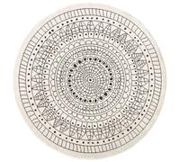 Porto Round Reversible Black Rug Indoor-Outdoor - Ø 100 cm