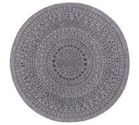 Porto Round Reversible Dark Grey Rug Indoor-Outdoor - Ø 200 cm