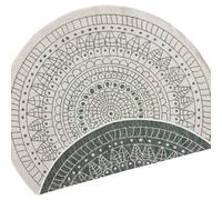 THE RUGS Porto Reversible Indoor Outdoor Rug Flatweave Polypropylene Design in Green | Size: 200 cm diameter THE RUGS Green 200 cm diameter