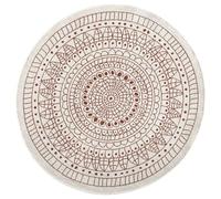 THE RUGS Porto Reversible Indoor Outdoor Rug Flatweave Polypropylene Design in Red | Size: 140 cm diameter THE RUGS Red 140 cm diameter