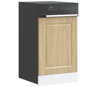 Porto Sonoma Oak Dishwasher Panel, 45x1.5x67 cm Engineered Wood Kitchen Cabinet Front, Moisture-Resistant, Durable Protection for Integrated Dishwashers