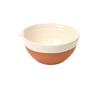 Porto Terracotta Ribbed Large Mixing Bowl - Stone