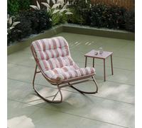 Porto Terracotta Stripe Rocking Chair