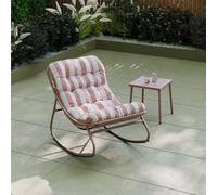 Porto Terracotta Stripe Rocking Chair