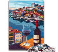 Porto Wine Views Jigsaw Puzzles for Teenagers 1000 Pieces, Perfect for Game Nights, Colorful Toy for Home Gift 1000pcs (50x75cm)