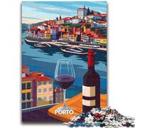 Porto Wine Views Puzzles for Adults Teens 1000 Pieces, Toys Educational Games Stress Relieving Wishlist with Santa Claus 1000pcs (26x38cm)