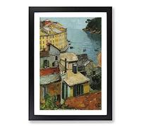 Portofino in Italy by Carl Moll Framed Print | A2 Black Framed Wall Art | Ready to Hang | Modern Nature Picture | Living Room Bedroom Lounge Office