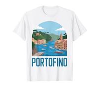 Portofino Italy Scenic Harbor Coastal Souvenir T-Shirt