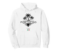 Portofino Liguria Italian Riviera Italy Flag Palm Trees Pullover Hoodie