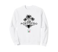 Portofino Liguria Italian Riviera Italy Flag Palm Trees Sweatshirt
