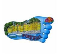 Portofino Liguria Italy Creative Foot Refrigerator Magnet 3D Travel Souvenir Fridge Decoration Magnetic Sticker Craft Collection