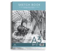 Portrait A3 Sketch Pad 170gsm White Cartridge Paper 30 Pages (15 Sheets) - Wiro Bound Acid-Free Artist Quality - Ideal for Sketching Drawing and Painting