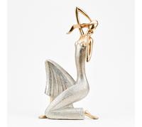 Portrait Figurine Gold Woman Posing