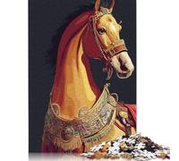Portrait Horse Jigsaw Puzzle 500 Piece Jigsaw Puzzles For Adults Teenager Wooden Puzzles Toy Game Explore Creativity And Problem Solving 500pcs (52x38cm)