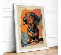 Portrait in Fragments Eclectic Framed Wall Art Print A2 (59.4×42cm) White, Wall Decor for Living Room, Bedroom, Office & Home, Ready to Hang, Art Gift
