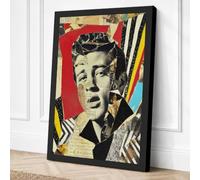 Portrait in Geometry Pop Art Canvas Wall Art Print 18x12 Inch (46 x 30 cm)