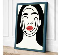 Portrait in Quiet Sorrow Canvas Wall Art Print 24x16 Inch (61 x 41 cm)