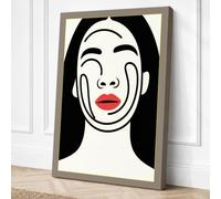 Portrait in Quiet Sorrow Canvas Wall Art Print 36x24 Inch (91 x 61 cm)