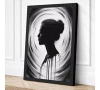 Portrait in Vortex Modern Canvas Wall Art Print 24x16 Inch (61 x 41 cm)