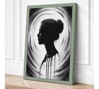 Portrait in Vortex Modern Canvas Wall Art Print 36x24 Inch (91 x 61 cm)